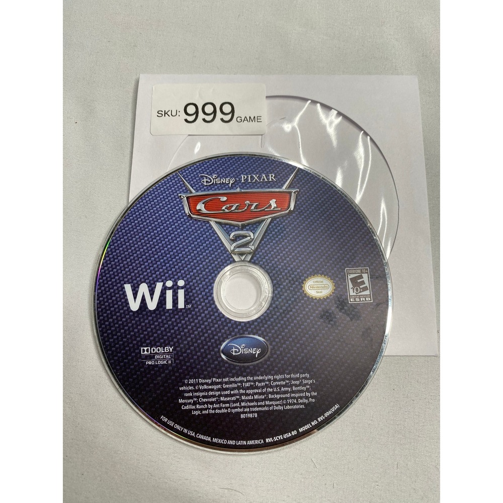 Disney Pixar Cars 2 Nintendo Wii